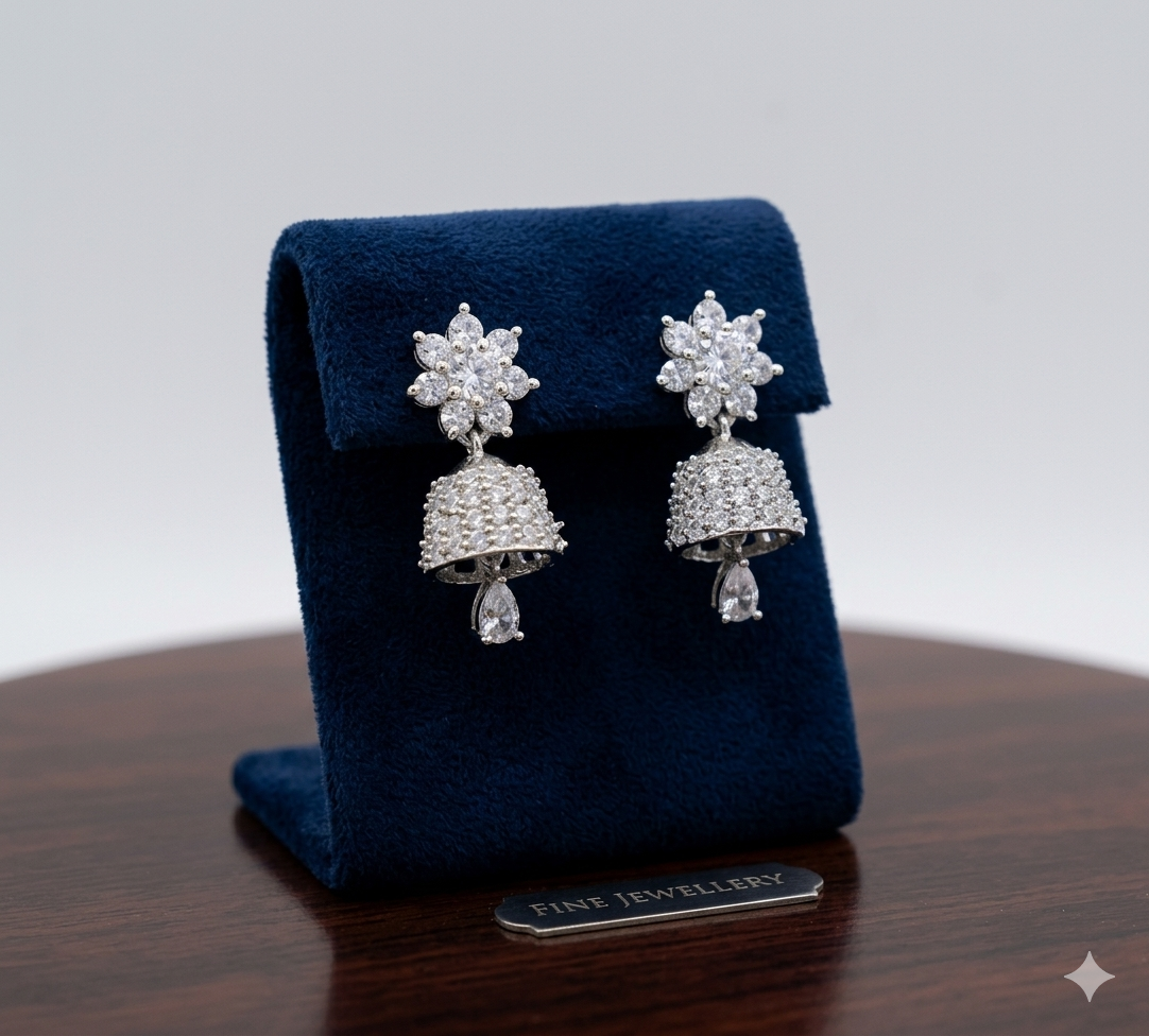 Diamond Jhumka Earrings